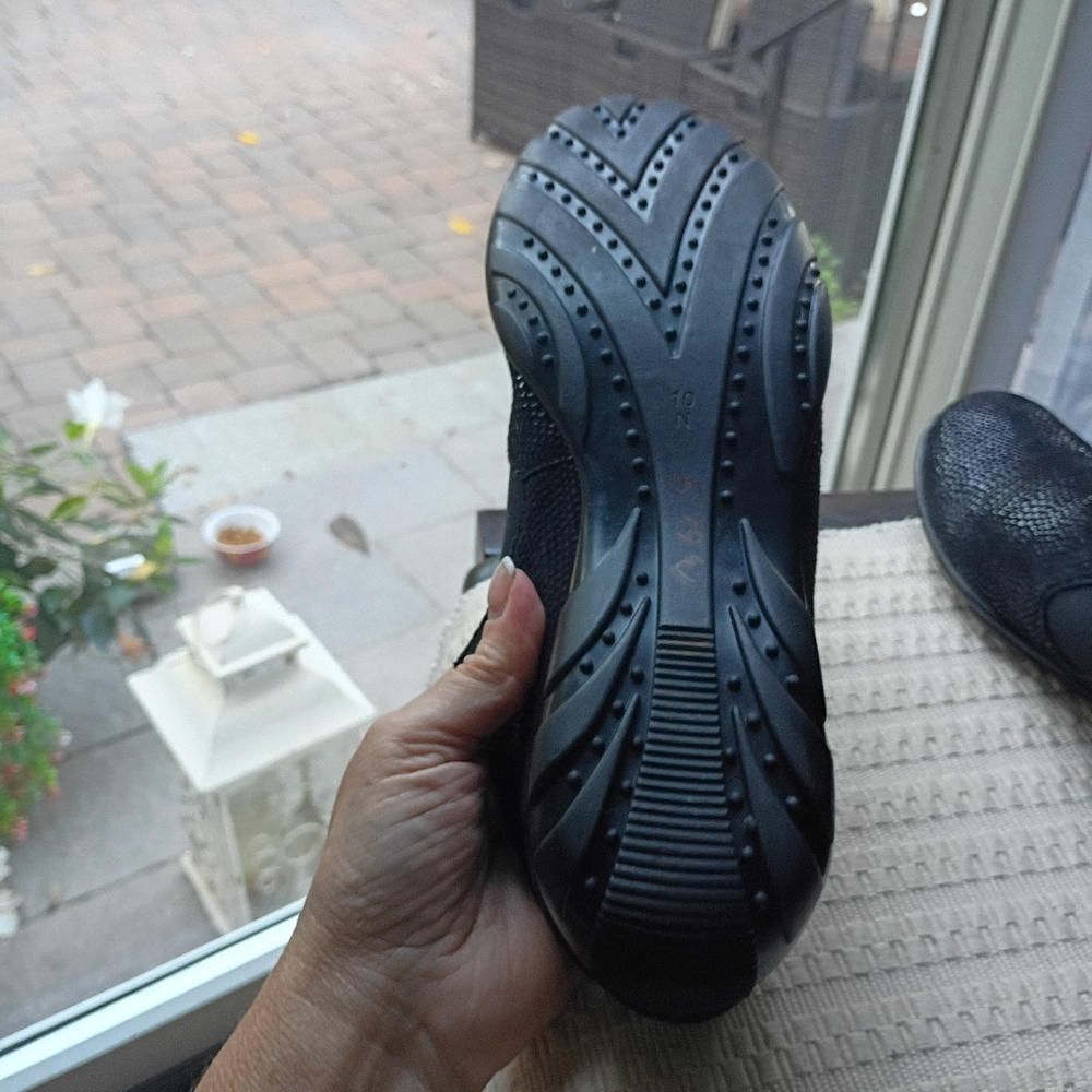 NWT.Vaneli Black Sequin Slip-On Loafers - Picture 7 of 8